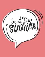 Cute Good Day Sunshine Wall Art Poster vector