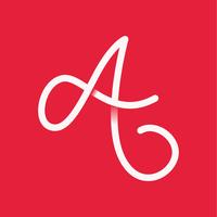 letter A typography, simple clean vector