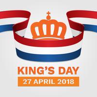 Ilustración del cartel de Koningsdag Nederland vector