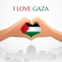 I love Gaza  vector