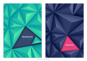 3D Abstract Triangles Vector Backgrounds