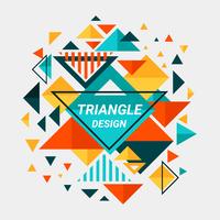 Color Full Abstract Triangle Design vector