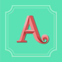 Letter A Typography vector