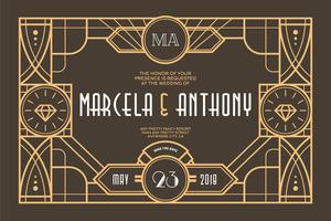 Art Deco Wedding vector