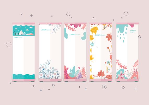 Standee Design Collection Vector