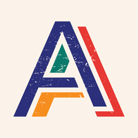 Letter A typography vector