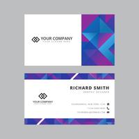 Abstract Triangles Business Card Vector Template