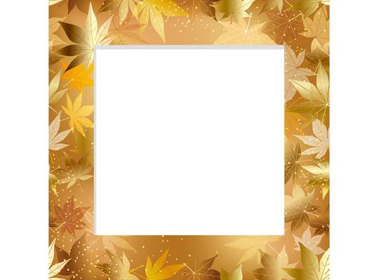 A seamless autumn frame.