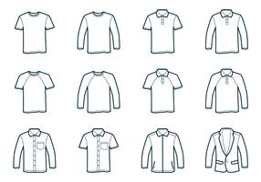 Outline T-Shirt Template vector