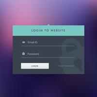 creative dark login form design template - Download Free Vector Art ...