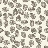 Hop Plant Seamless Background vector