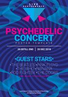 Simple Psychedelic Concert Poster Template vector