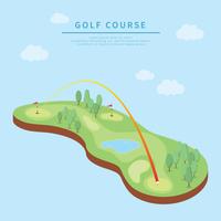 Isometric Golf Course Illustration