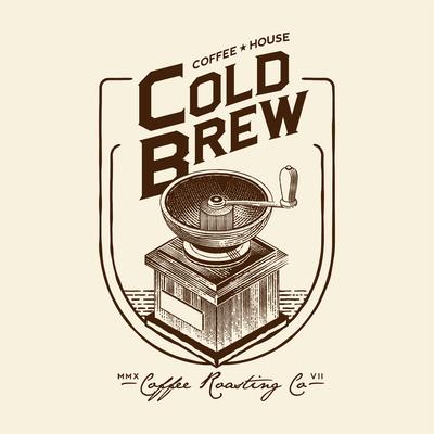Retro Manual Coffee Grinder Badge