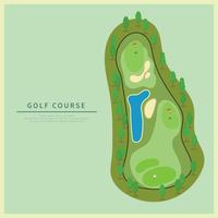 Golf Course From Top View illustration vector