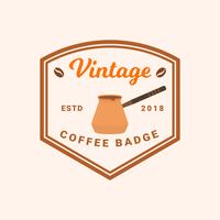 Flat Vintage Coffee Badge Vector