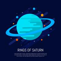 Rings of Saturn Vector Illustration