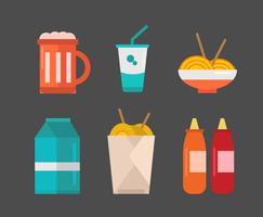 Online Food Icons Vector