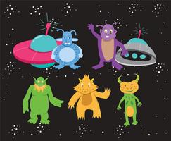 Intergalactic Monsters Vector