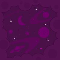 Ultra Violet Galactic Background Vector