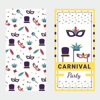 Máscara de carnaval cartel Vector