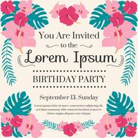 Birthday Party Invitation Vector