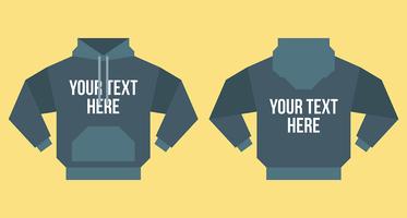 Blank Hooded Sweatshirt Template vector