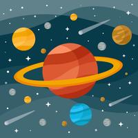 Planet Saturn Vector