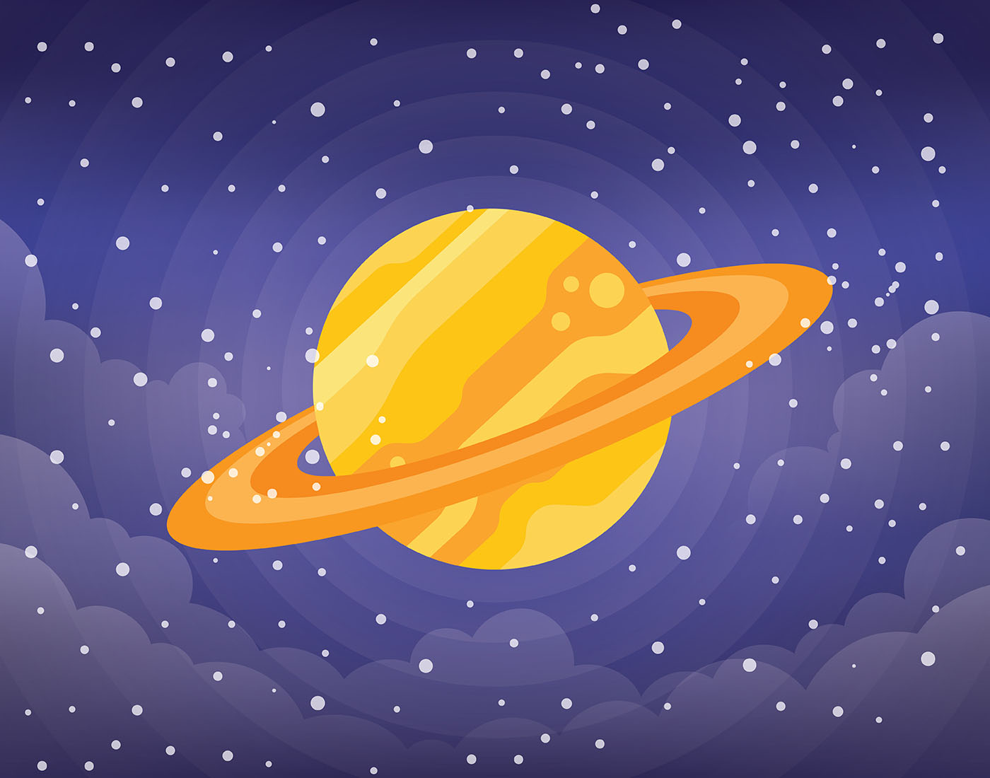 Download this planet saturn doodle vector illustration now. 