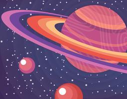 Anillos de la ilustración de Saturno vector