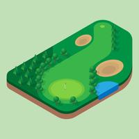 Golf Course Aerial Illustrations vector