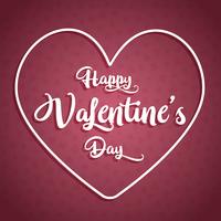 Happy Valentine's day background with decorative text vector