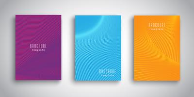 Plantillas de folletos con diseños abstractos. vector