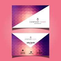 Low poly business card design  vector