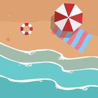 Aerial Beach View Illustration  vector