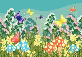 Magical Garden Vector Background