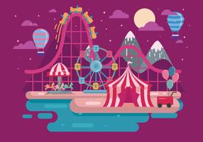 Rollercoaster Illustration Vector