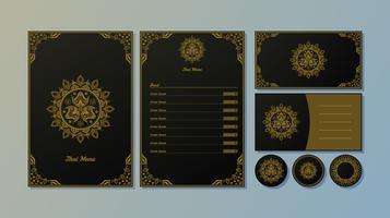 Elegant Thai Menu Template Vector