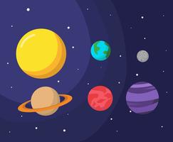 Planet and Space Vector