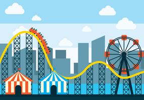 Rollercoaster Vector Illustration