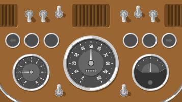 Classic Car Dashboard UI Free Vector