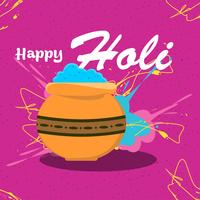 feliz festival holi vector