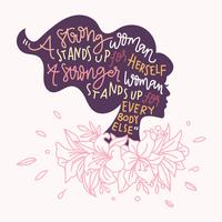 Woman Quote Vector Illustration