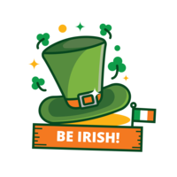 St Patrick's Day Green Hat Sticker vector