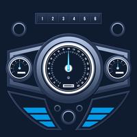 Modern Car Dashboard UI Vector