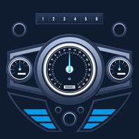 Tablero de instrumentos del coche moderno UI Vector