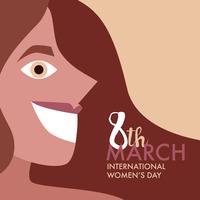 Súper mujer feliz te quiere en el Día Internacional de la Mujer vector