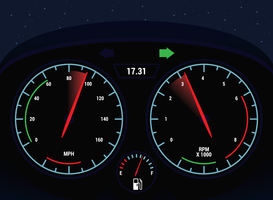 Tablero de instrumentos del coche Ui vector