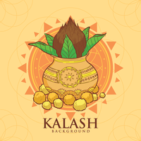 Ilustración de cobre Kalash vector