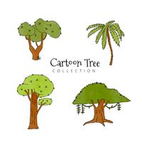 Cute Cartoon Tree Collection vector